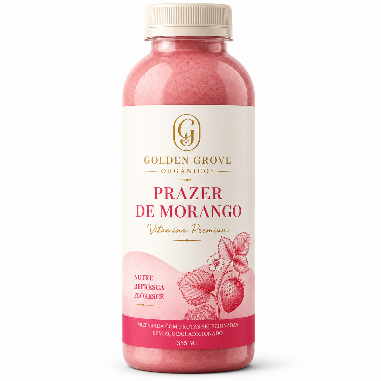 Garrafa de vitamina premium com etiqueta profissional